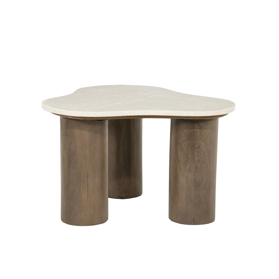 Kengi Side Table Mango Wood Marble - Eleonora