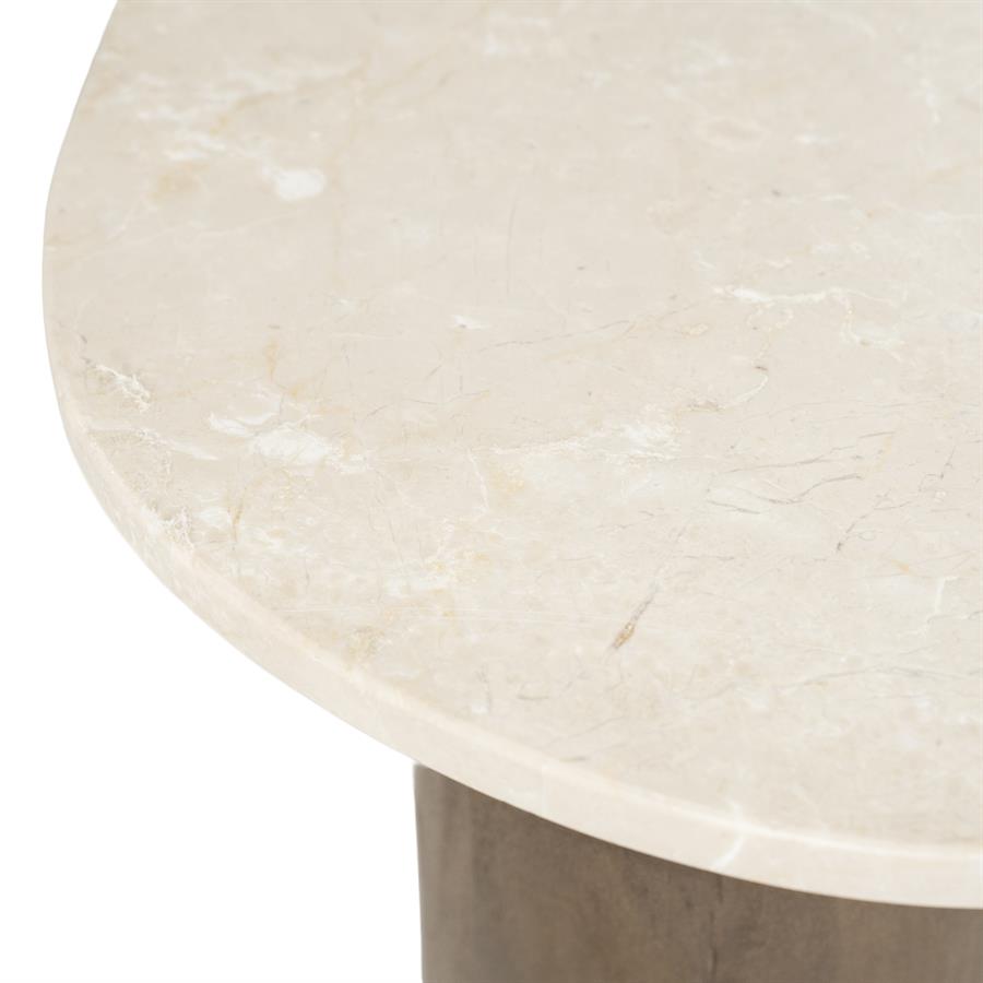 Kengi Side Table Mango Wood Marble - Eleonora