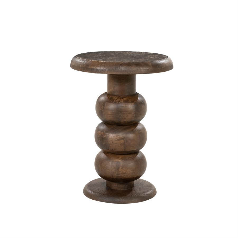 Zoran Side Table Mango Wood and Marble - Eleonora
