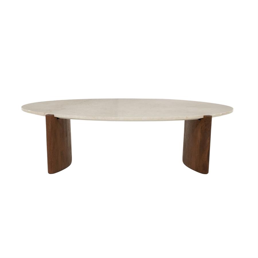 Nomi Coffee Table in Mango Wood and Marble - Eleonora