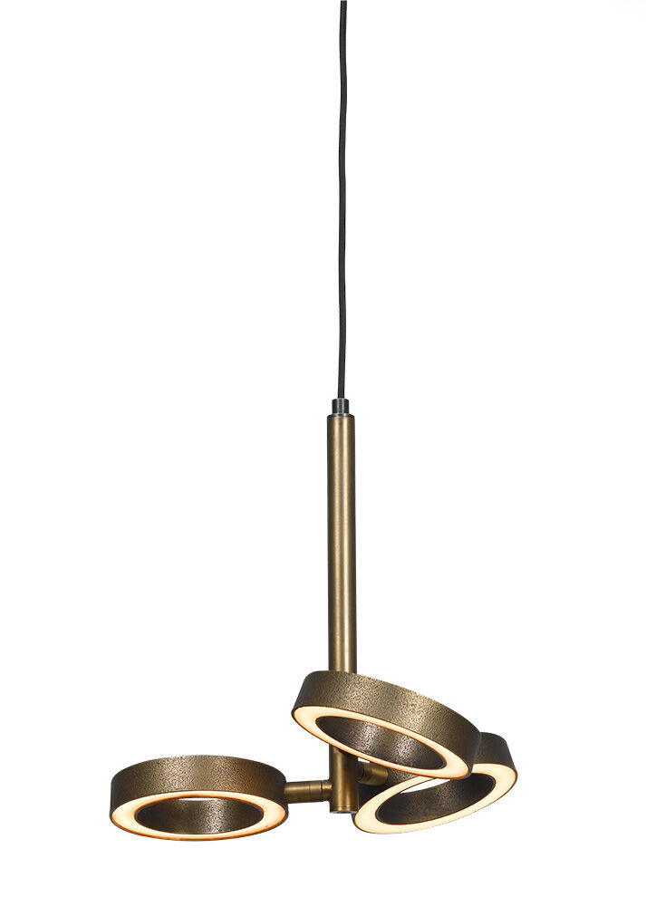 Hängeleuchte Apriro 3 (Aluminium en Stahl, Donker messing) - Frezoli