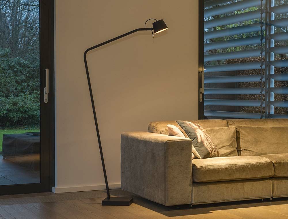 Stehlampe Pliz (Stahl - messing, Koper) - Frezoli