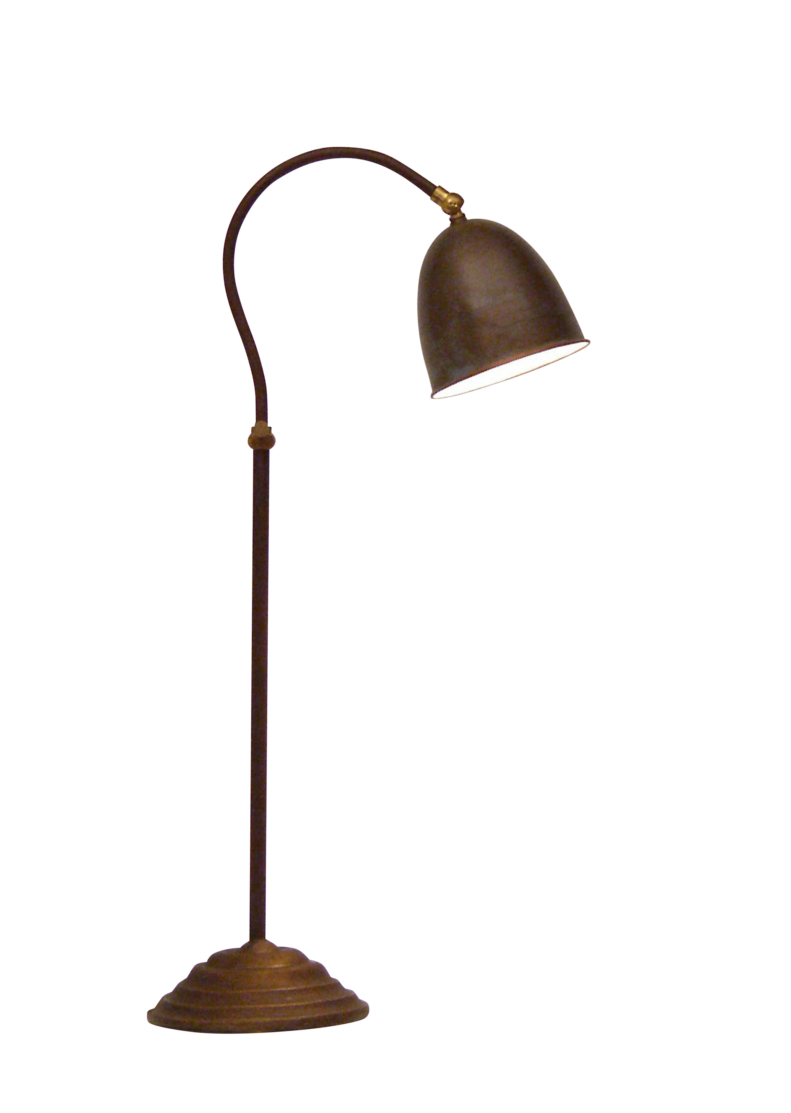 Tischleuchte Garda (Gietijzer en Stahl, Braun patina)