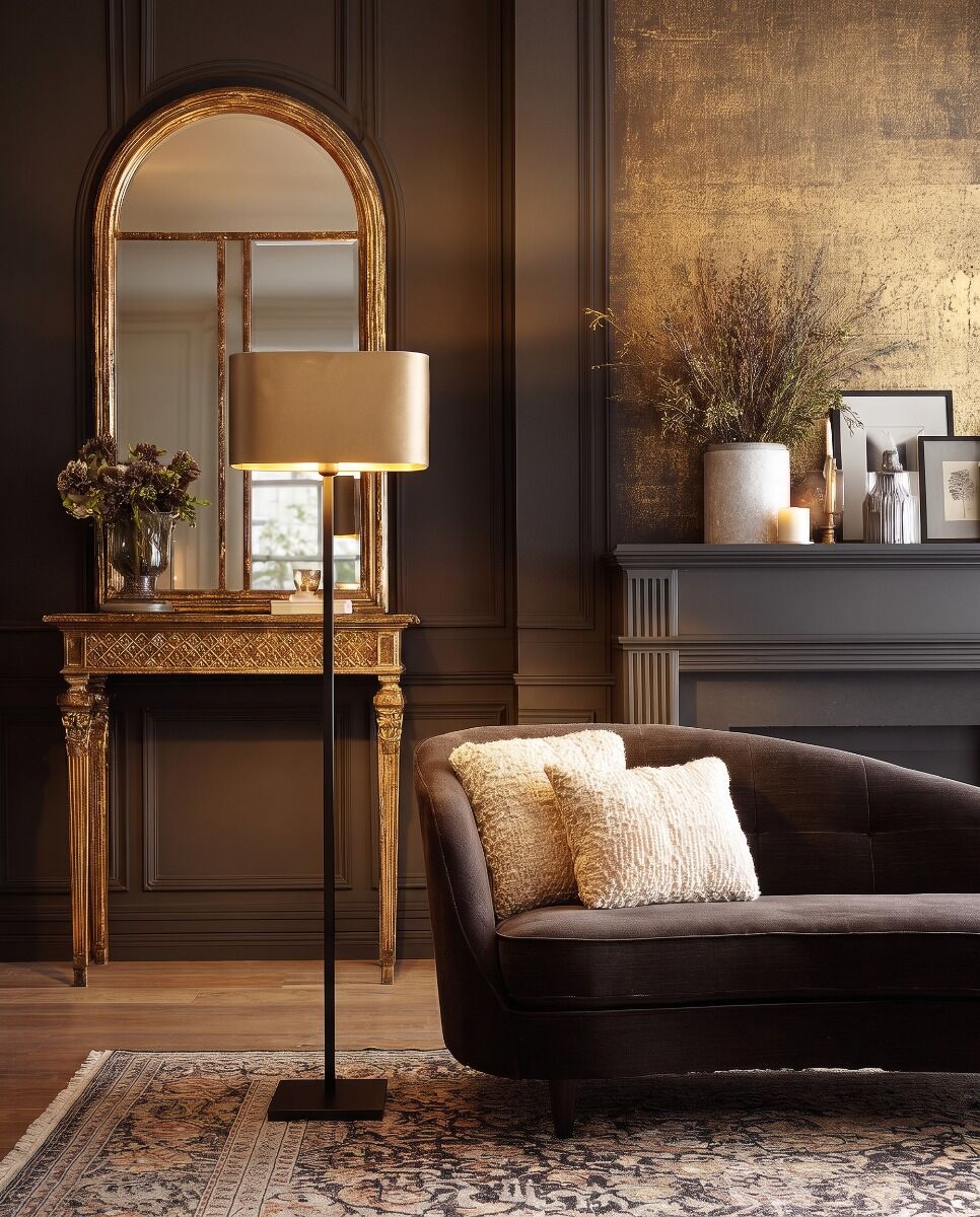Stehlampe Simpleau (Messing en Stahl, Donker messing) - Frezoli
