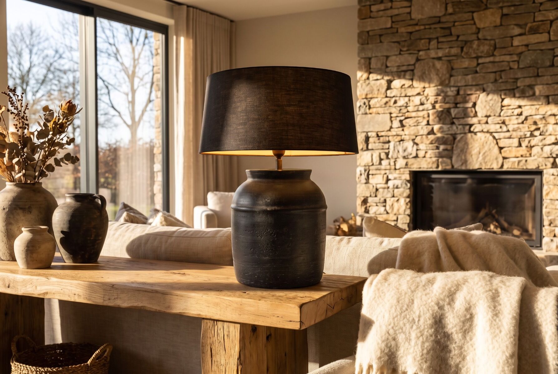 Kruiklamp Strado (Keramiek, Aged black) - Frezoli