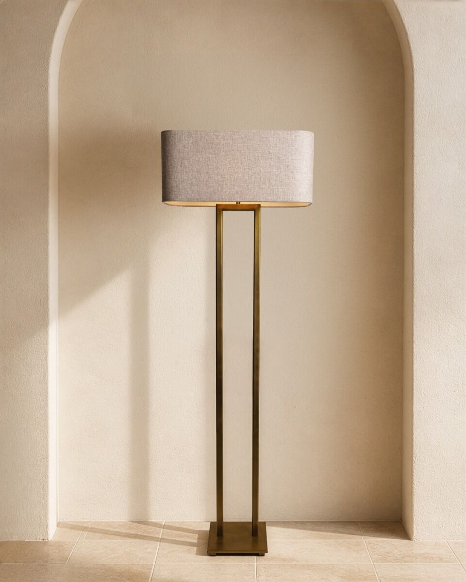 Diable Floor Lamp (Messing en staal, Donker messing) - Frezoli