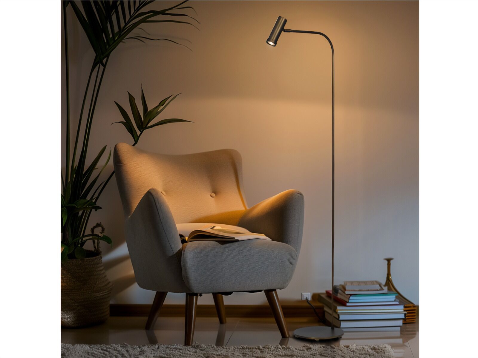 Vloerlamp Tubana (Staal - messing, Donker messing) - Frezoli