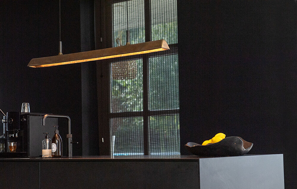 Pendant Lamp Stretto (Aluminium, Donker messing) - Frezoli