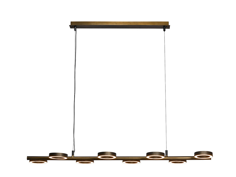 Hanglamp Apriro 8 (Aluminium en staal, Donker messing) - Zonder dimmer