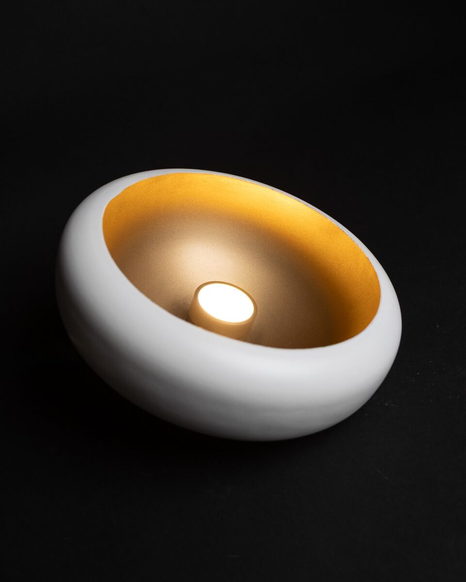 Pendant Lamp Pebble 1 Frezoli (Steel, Donker messing)