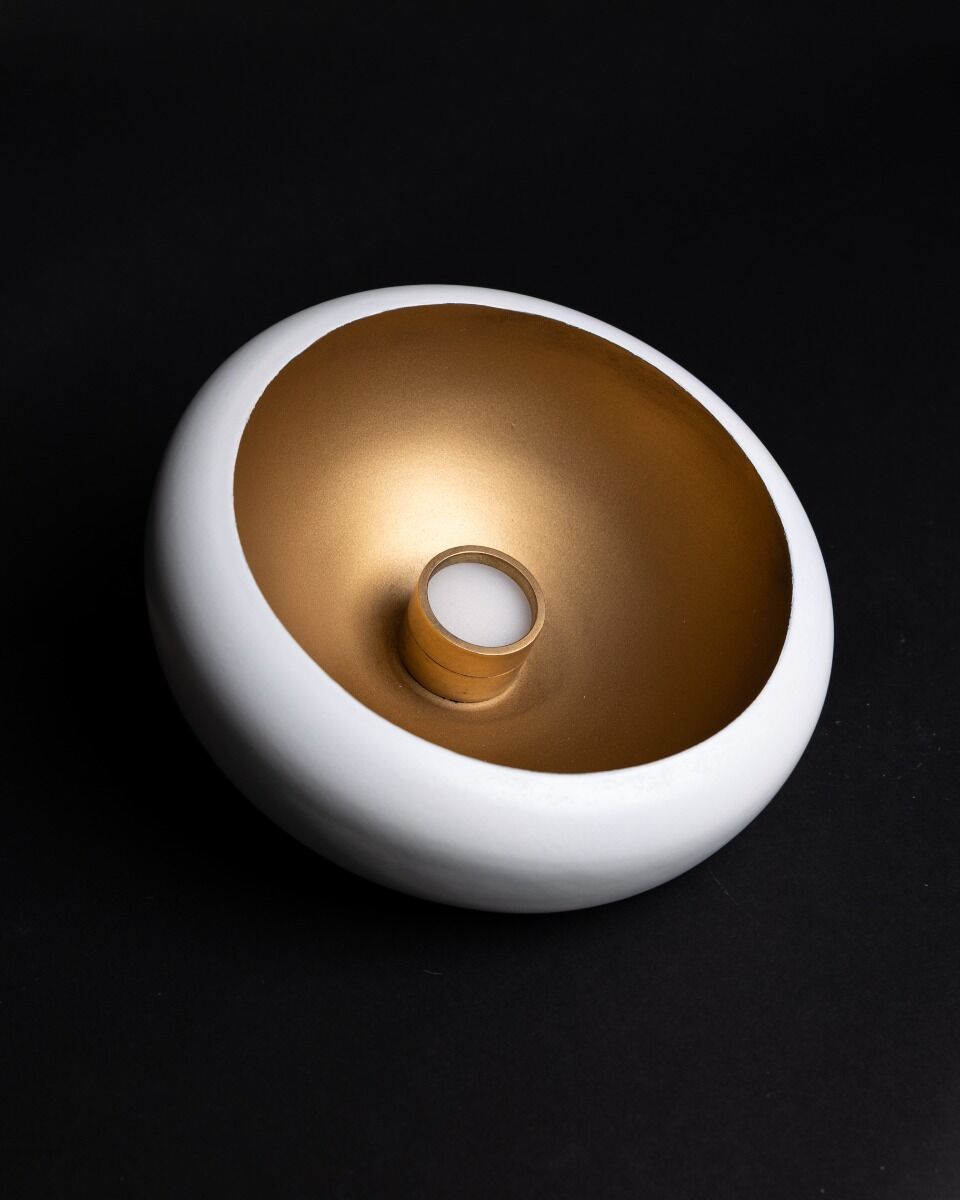 Pendant Lamp Pebble 1 Frezoli (Steel, Donker messing)