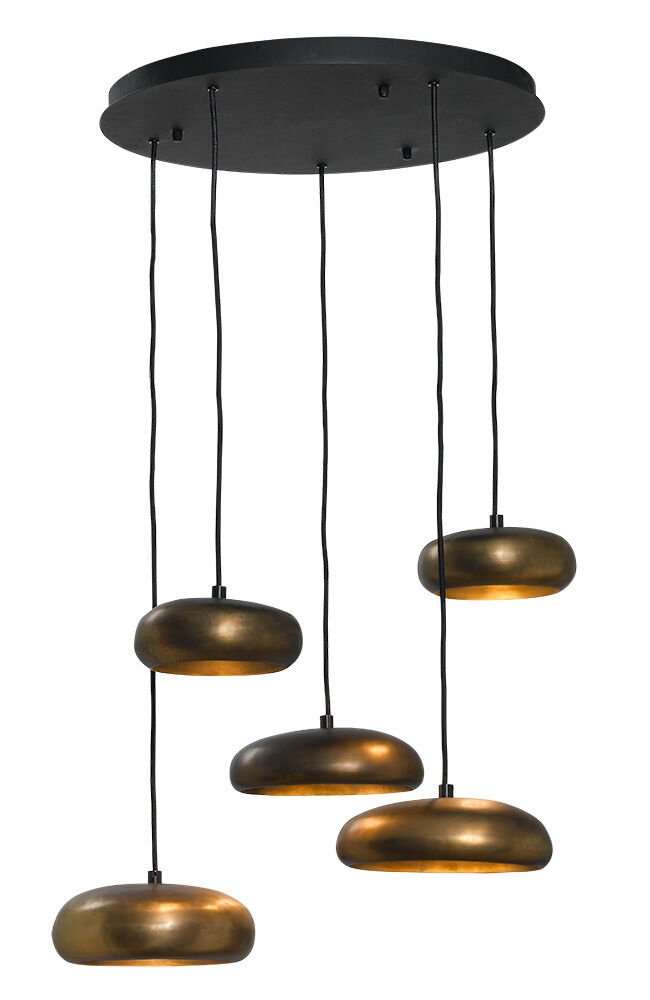 Hanglamp Pebble 5 (Staal, Donker messing)