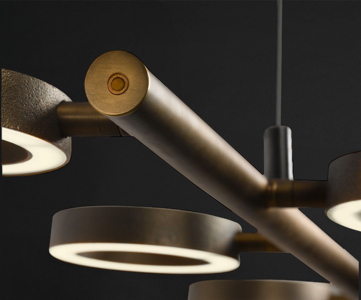 Pendant Lamp Apriro 8 (Aluminium en staal, Donker messing) - Frezoli