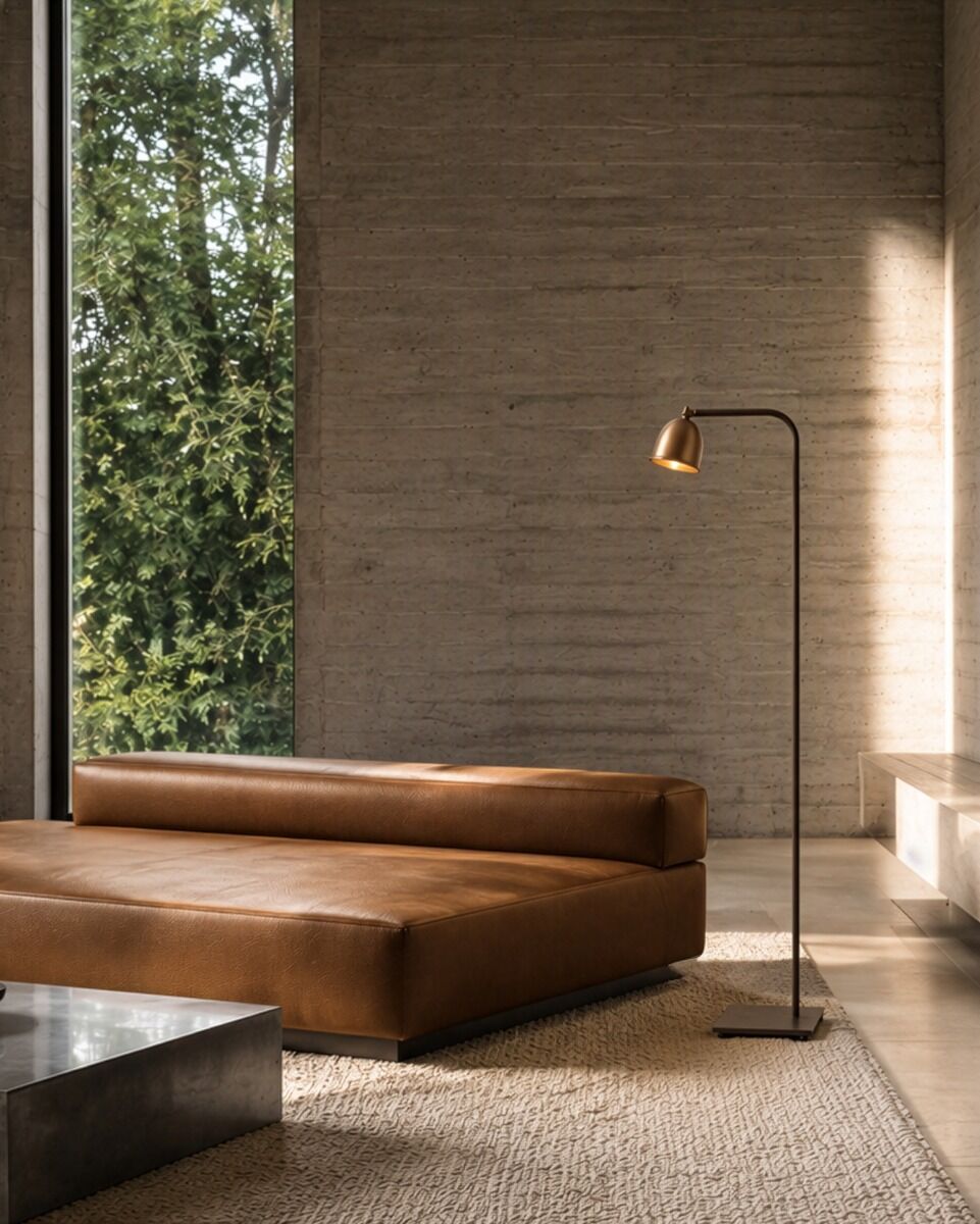 Stehlampe Mira (Koper - Stahl - hardsteen, Mat Schwarz) - Frezoli