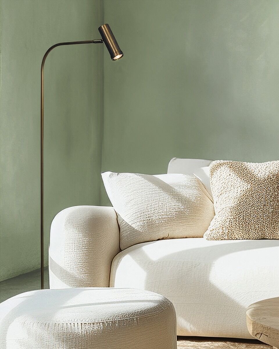 Stehlampe Tubana (Stahl - messing, Donker messing) - Frezoli