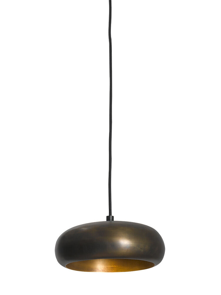 Hanglamp Pebble 1 Frezoli (Staal, Donker messing) - Donker messing / Round Large
