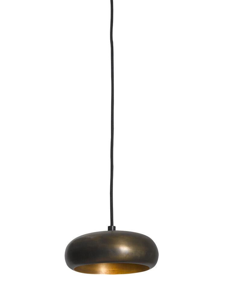 Lámpara colgante Pebble 1 Frezoli (Acero, Donker messing)