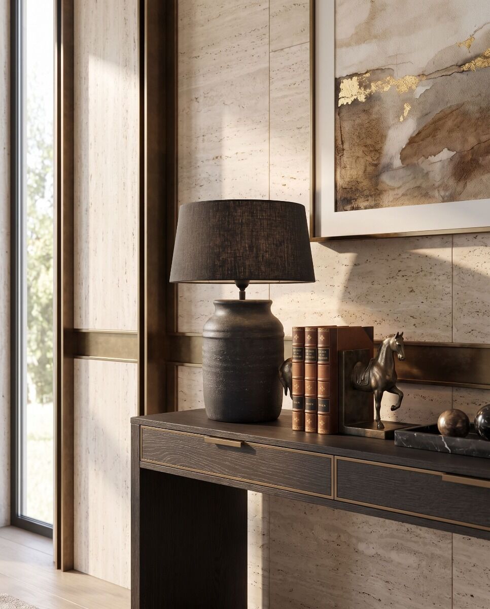 Strado Jug Lamp (Keramiek, Aged black) - Frezoli