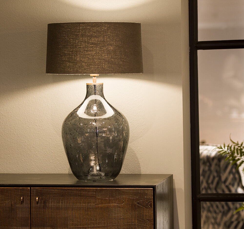 Tischlampe Cleria (Mondgeblazen Glas, Moon grey) - Frezoli