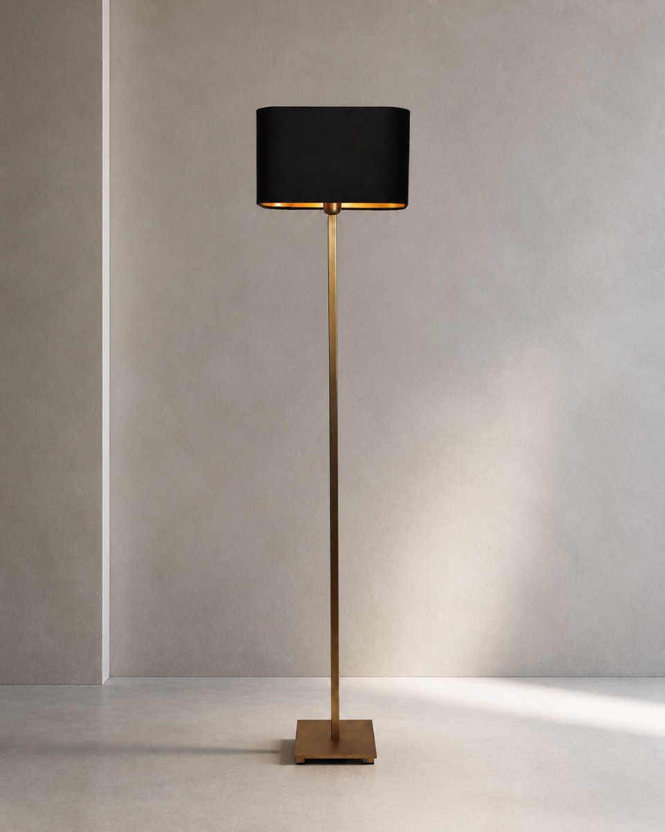 Floor Lamp Simpleau (Messing en staal, Donker messing) - Frezoli