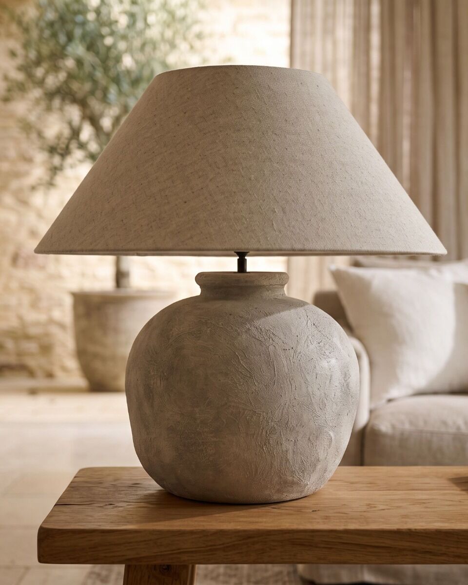 Tischlampe Tonono (Keramiek, Ecru) - Frezoli