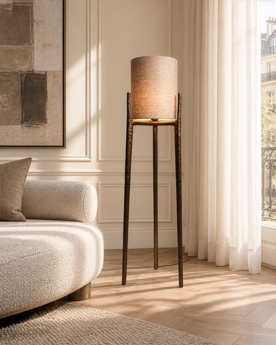 Stehlampe Lagio (Aluminium, Donker messing) - Frezoli