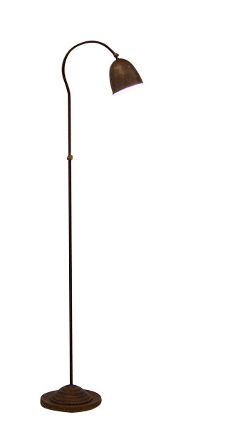 Vloerlamp Garda (Gietijzer en staal, Bruin patina)