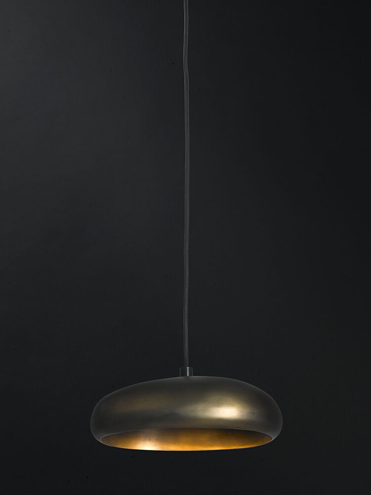 Pendant Lamp Pebble 1 Frezoli (Steel, Donker messing)