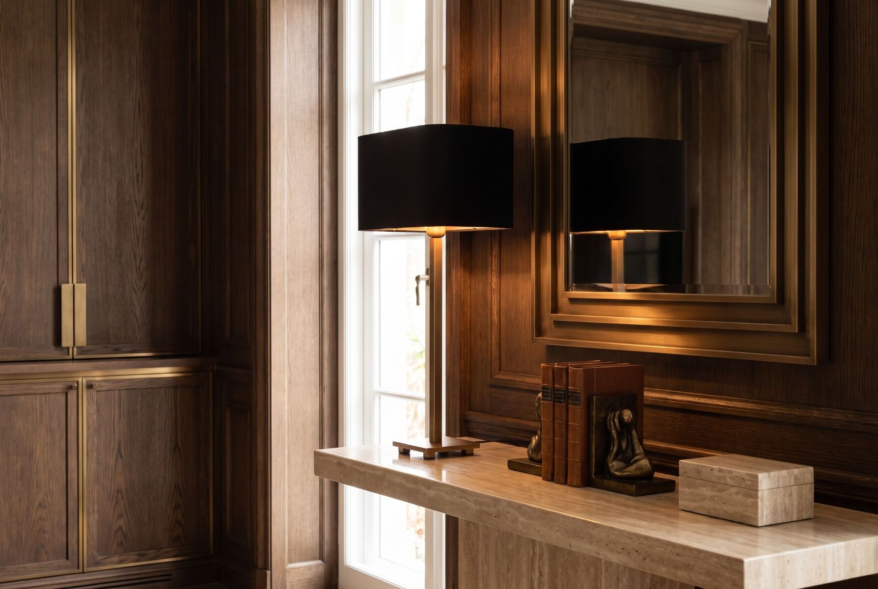 Tischlampe Simpleau (Messing en Stahl, Donker messing) - Frezoli