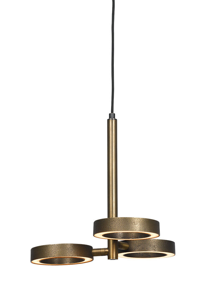 Hängeleuchte Apriro 3 (Aluminium en Stahl, Donker messing) - Frezoli