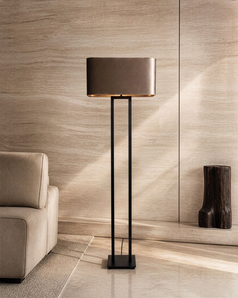 Stehlampe Diable (Messing en Stahl, Donker messing) - Frezoli