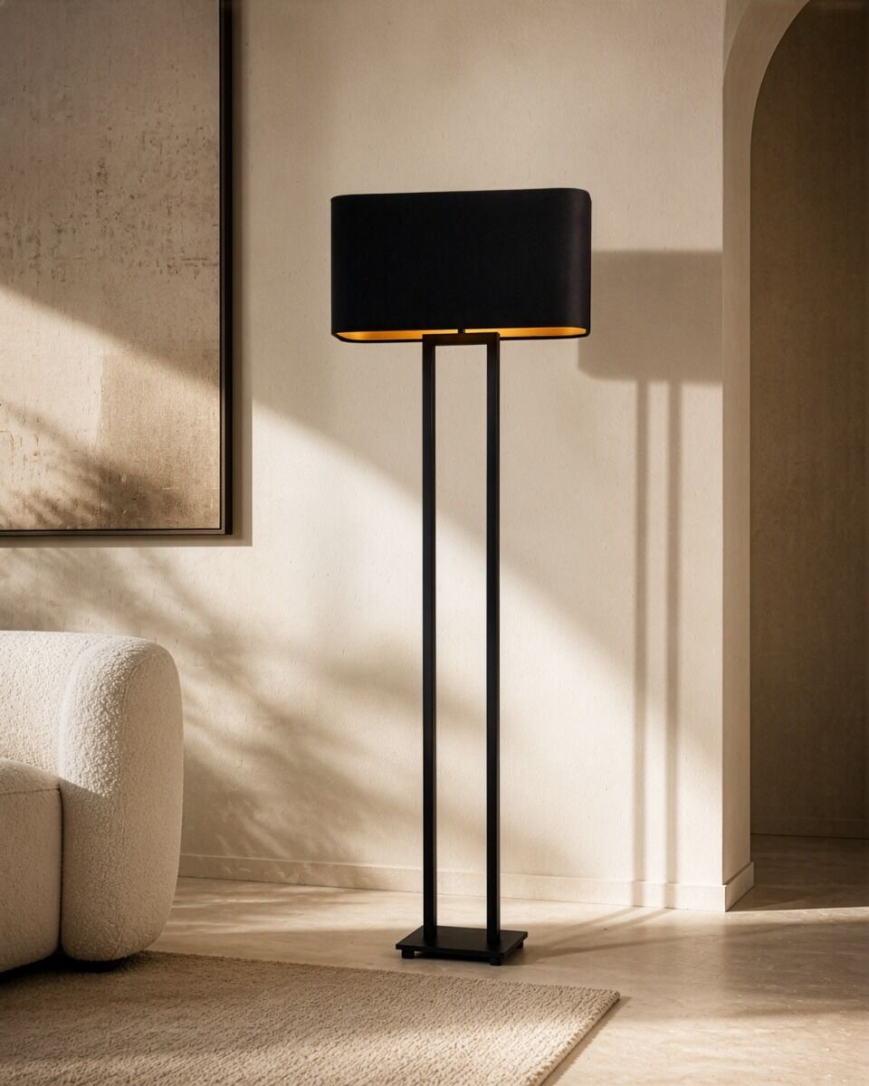 Diable Floor Lamp (Messing en staal, Donker messing) - Frezoli