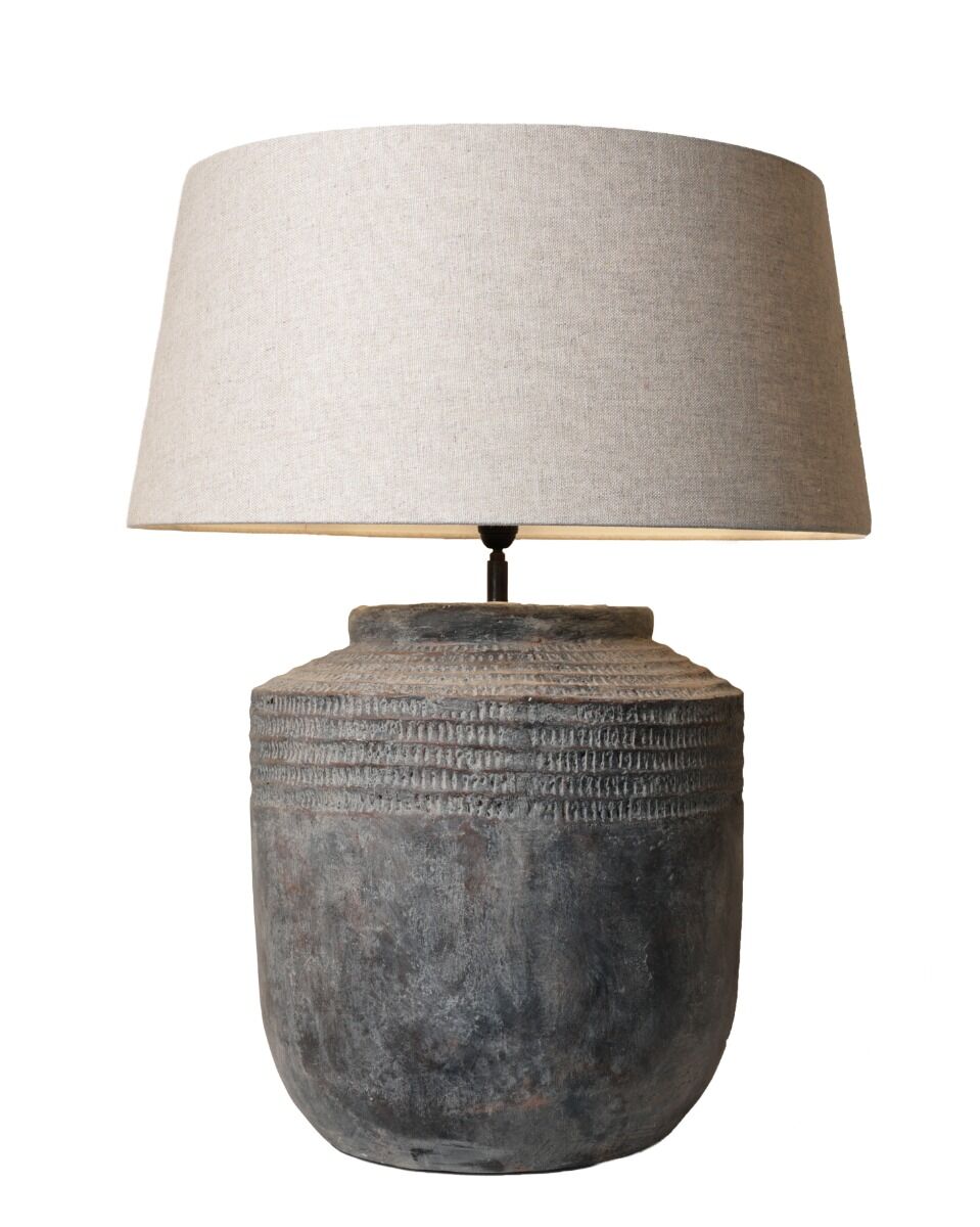 Kruiklamp Banoli (Keramiek, Rustic umber) - XL