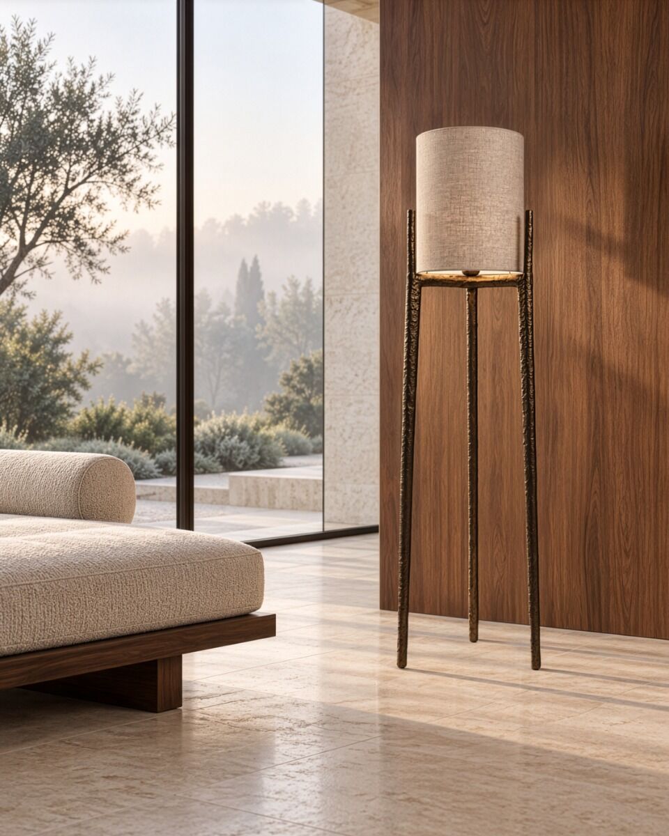 Floor Lamp Lagio (Aluminium, Donker messing) - Frezoli