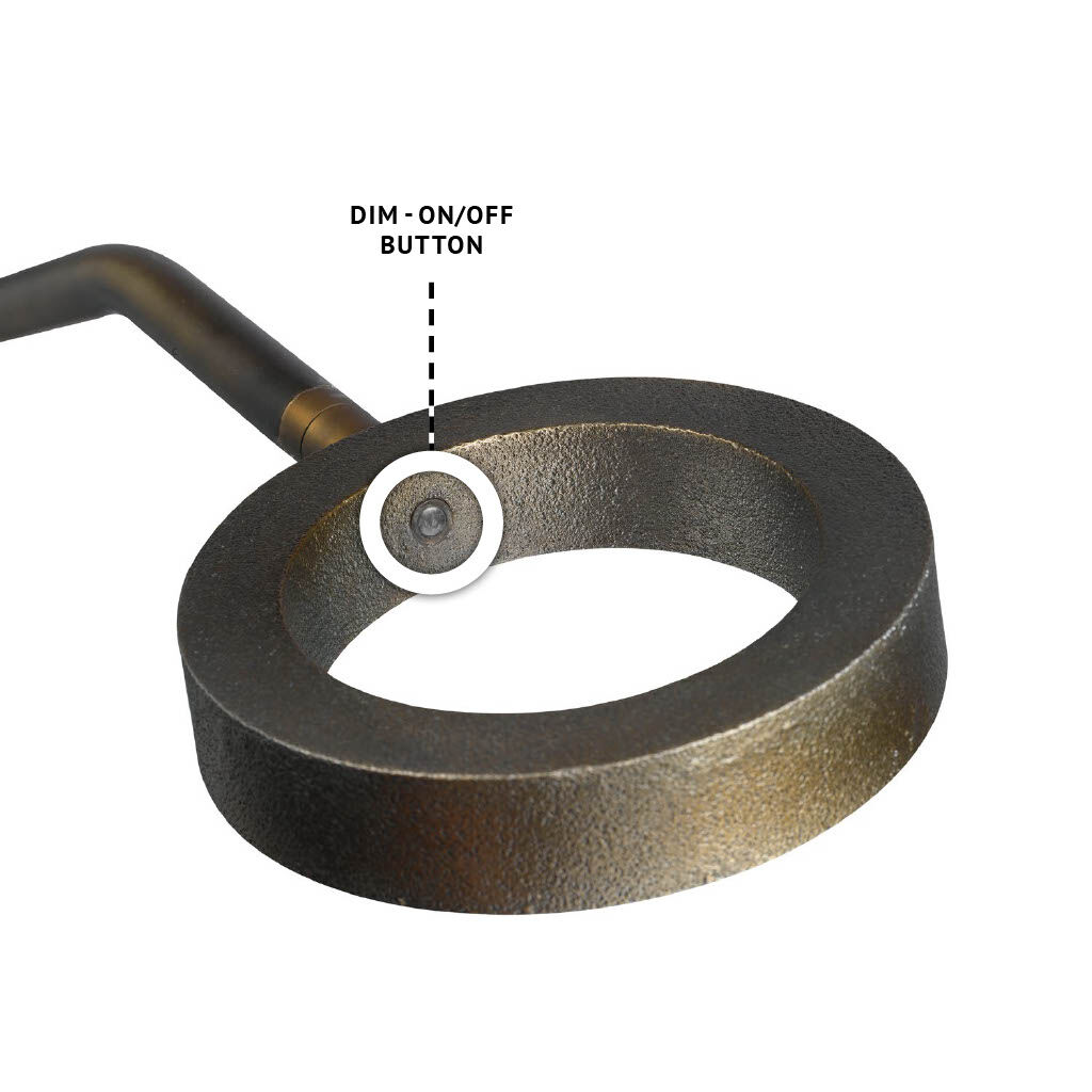 Lámpara de pie Apriro (Aluminium en staal, Donker messing) - Frezoli