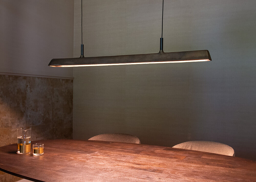 Pendant Lamp Stretto (Aluminium, Donker messing) - Frezoli