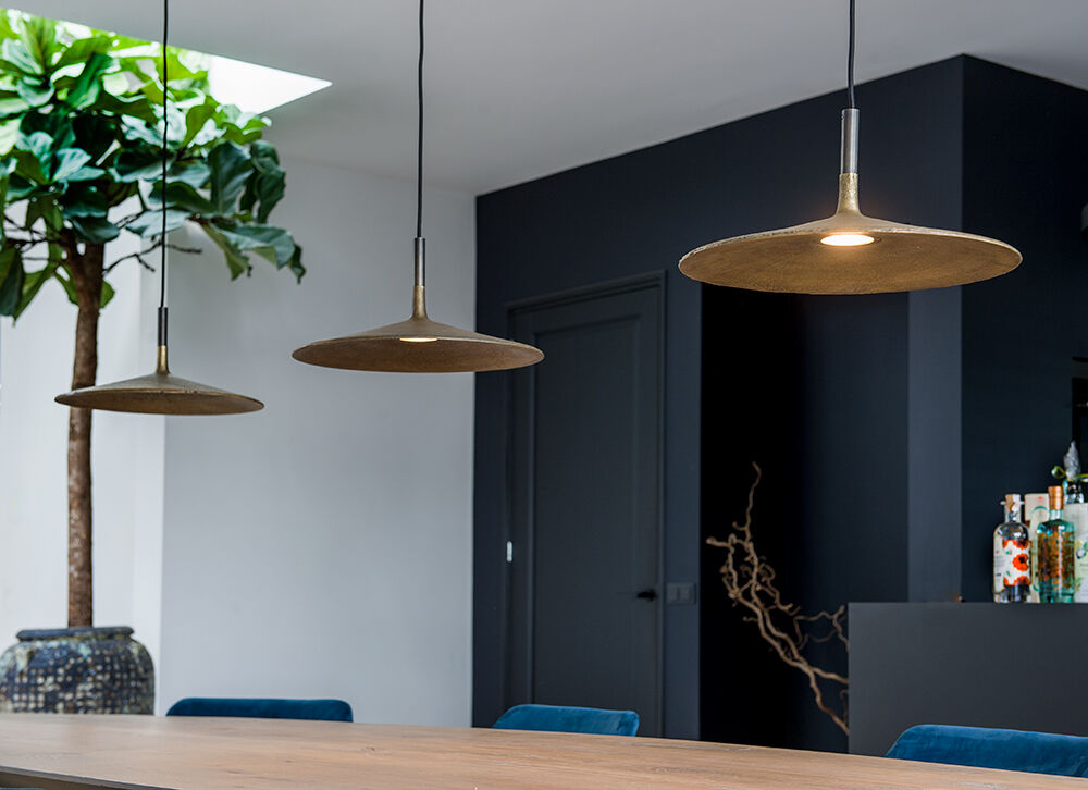 Fluente Pendant Lamp (Aluminium, Donker messing) - Frezoli
