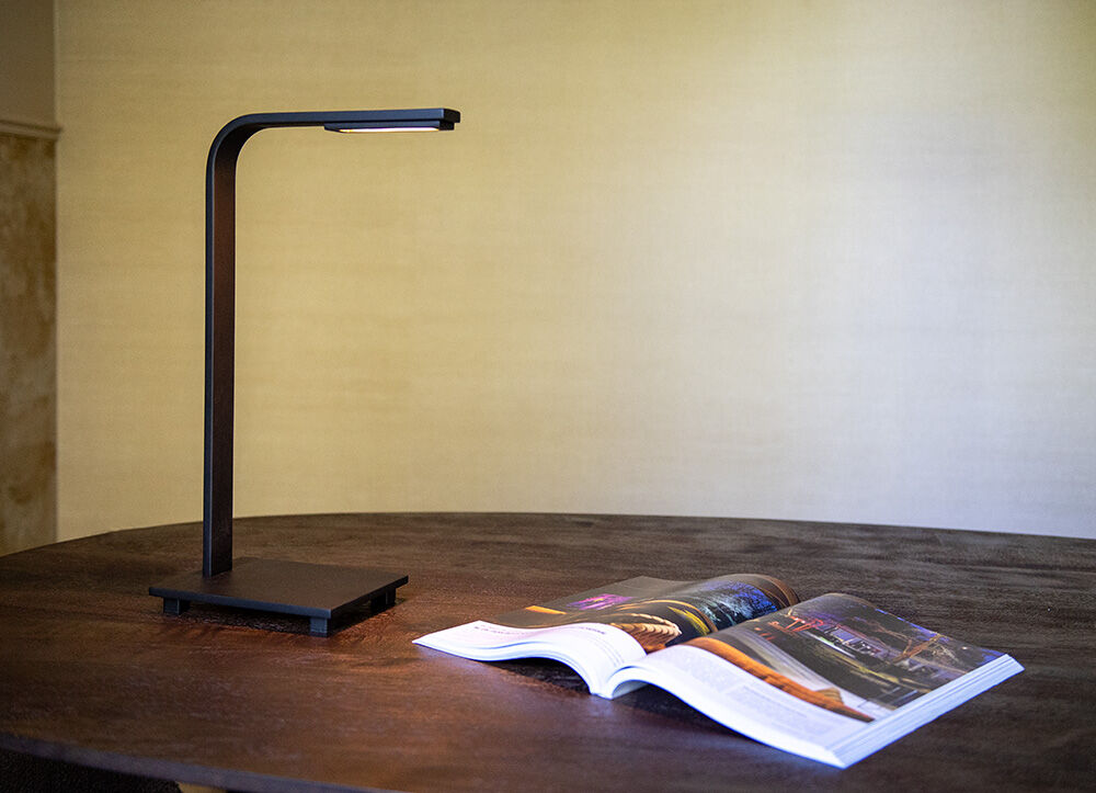 Tischlampe Piana (Stahl, Donker messing) - Frezoli