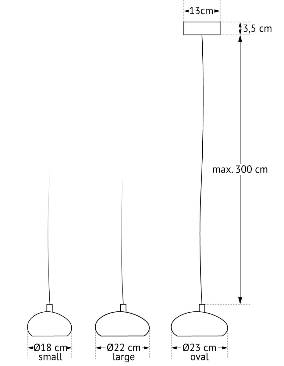 Pendelleuchte Pebble 5 (Stahl, Donker messing) - Frezoli