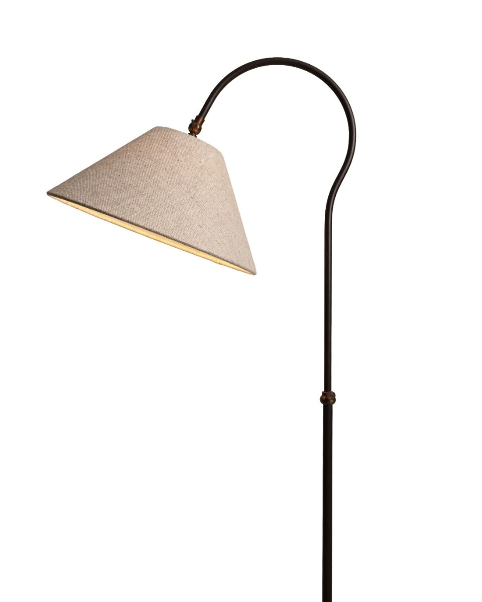 Stehlampe Garda (Gietijzer en Stahl, Braun patina) - Frezoli