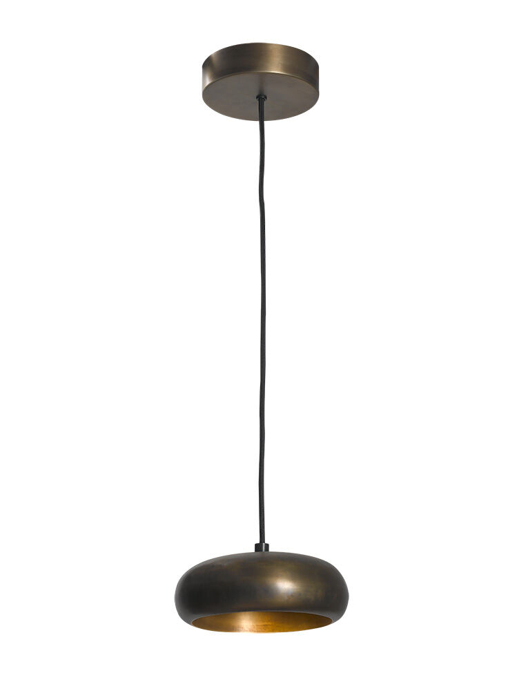 Pendelleuchte Pebble 1 Frezoli (Stahl, Donker messing)