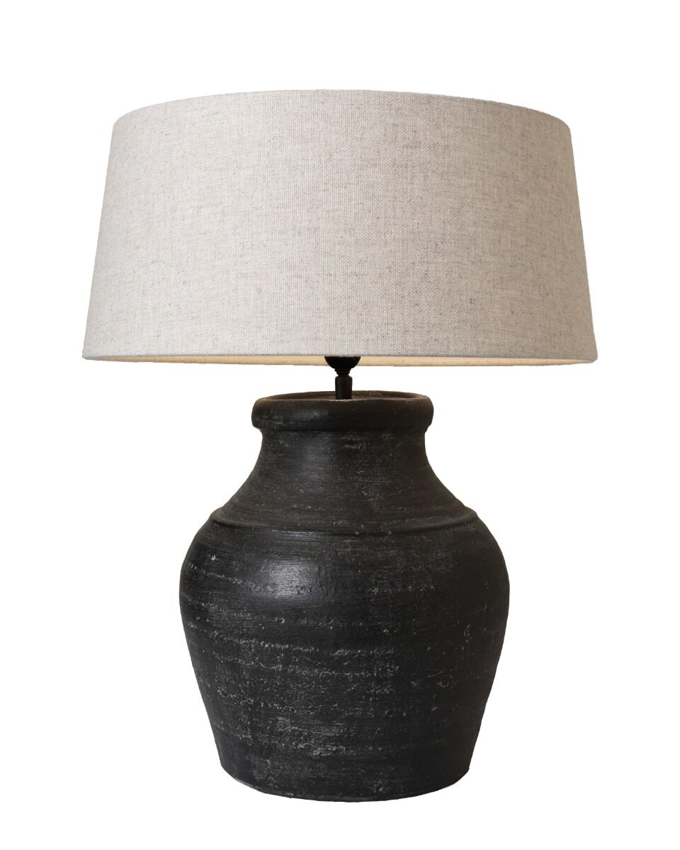 Tafellamp Hamo (Keramiek, Aged black)