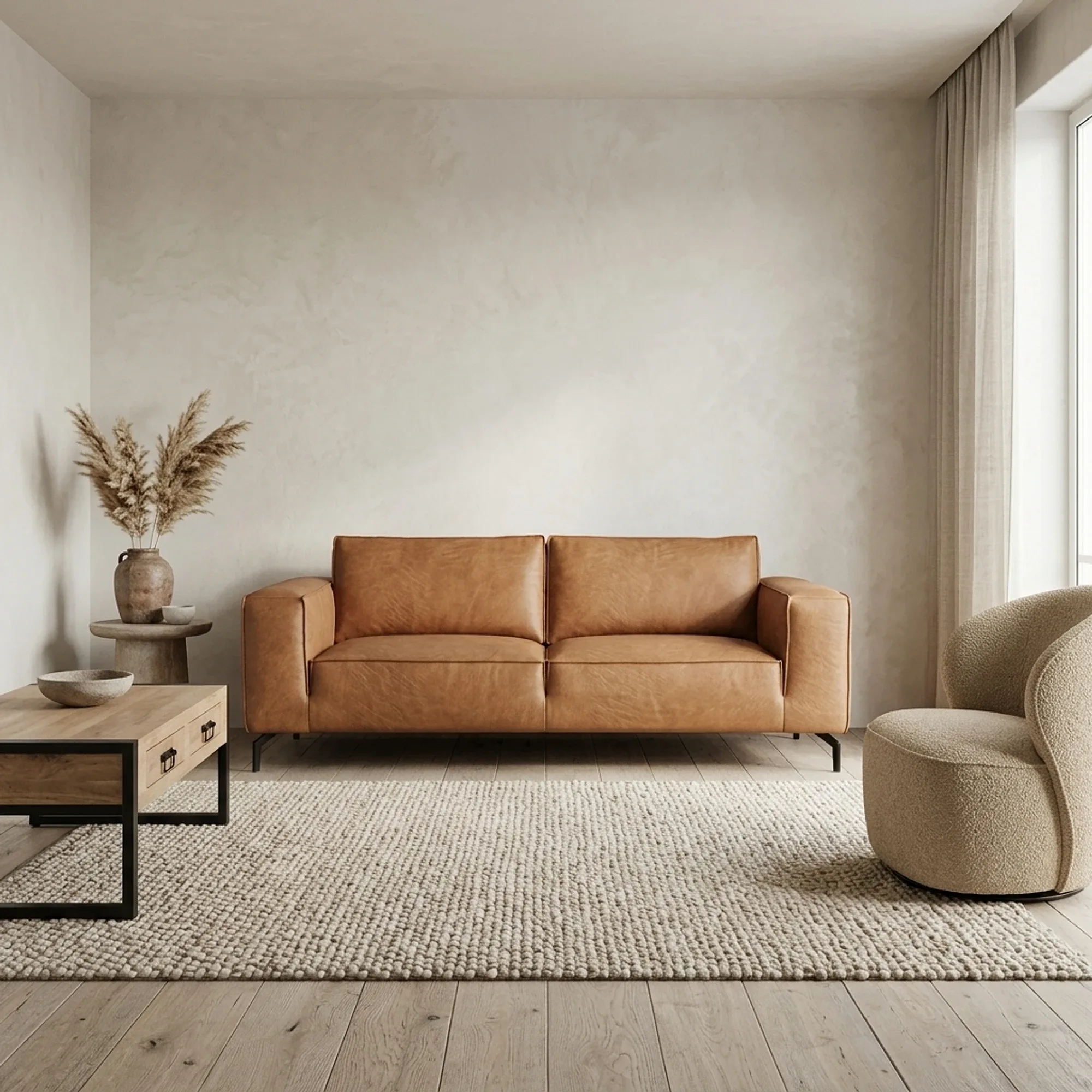 4 zits bank Jules cognac - Easy Sofa