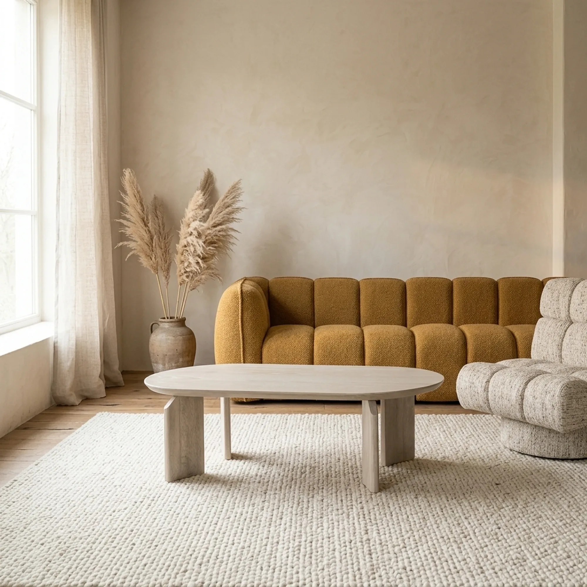 Salontafel Allure white wash 140 cm - Tower Living