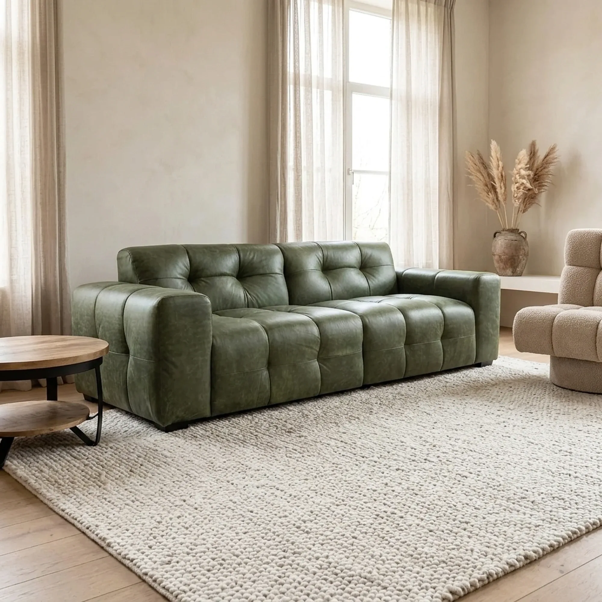 Sofa Amsterdam Leder Concrete - Agpol