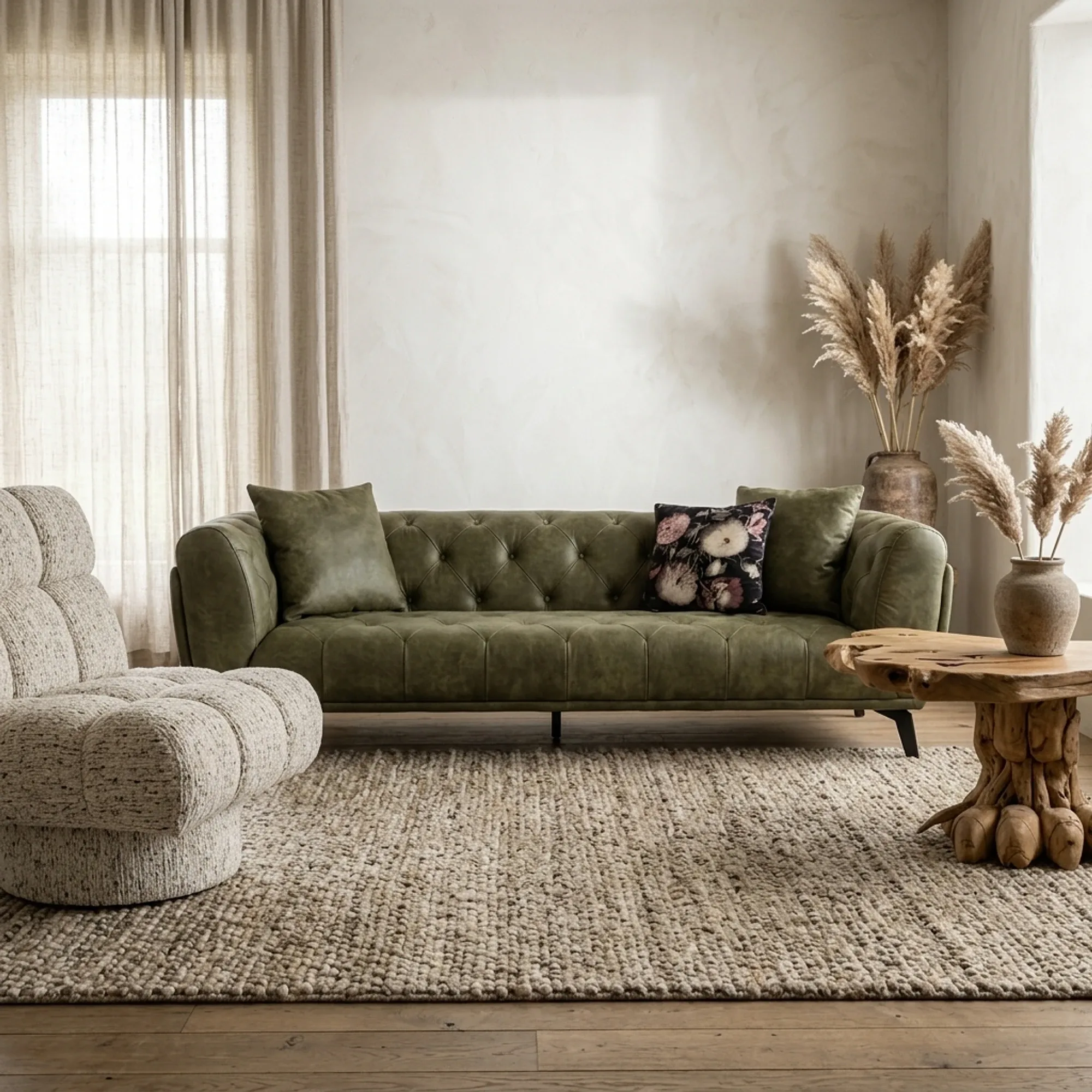 Sofa Capetown Olivgrün - Zitform