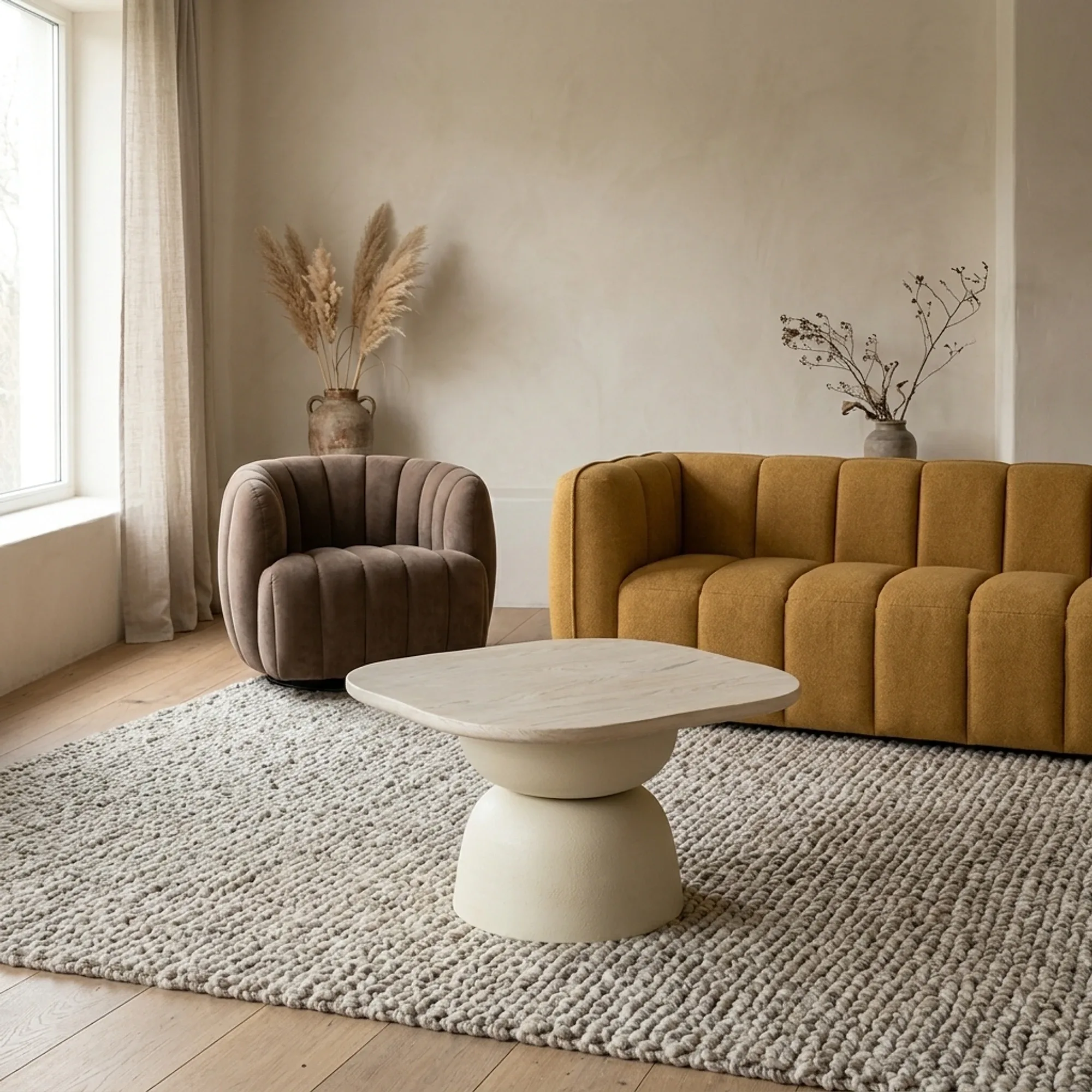 Couchtisch Barza weiß quadratisch 62 cm - Tower Living