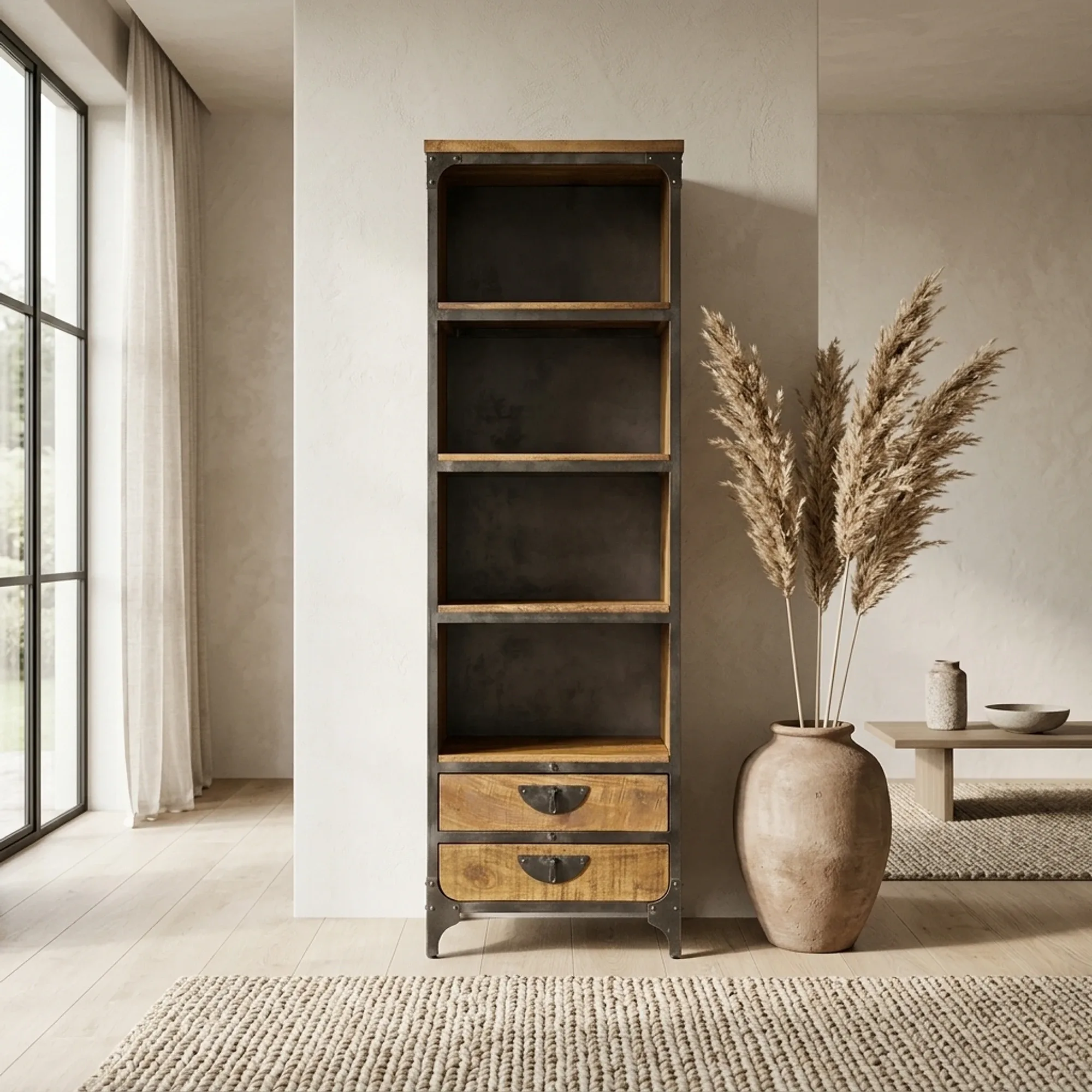 Basto bookcase brown 60 cm - Tower Living