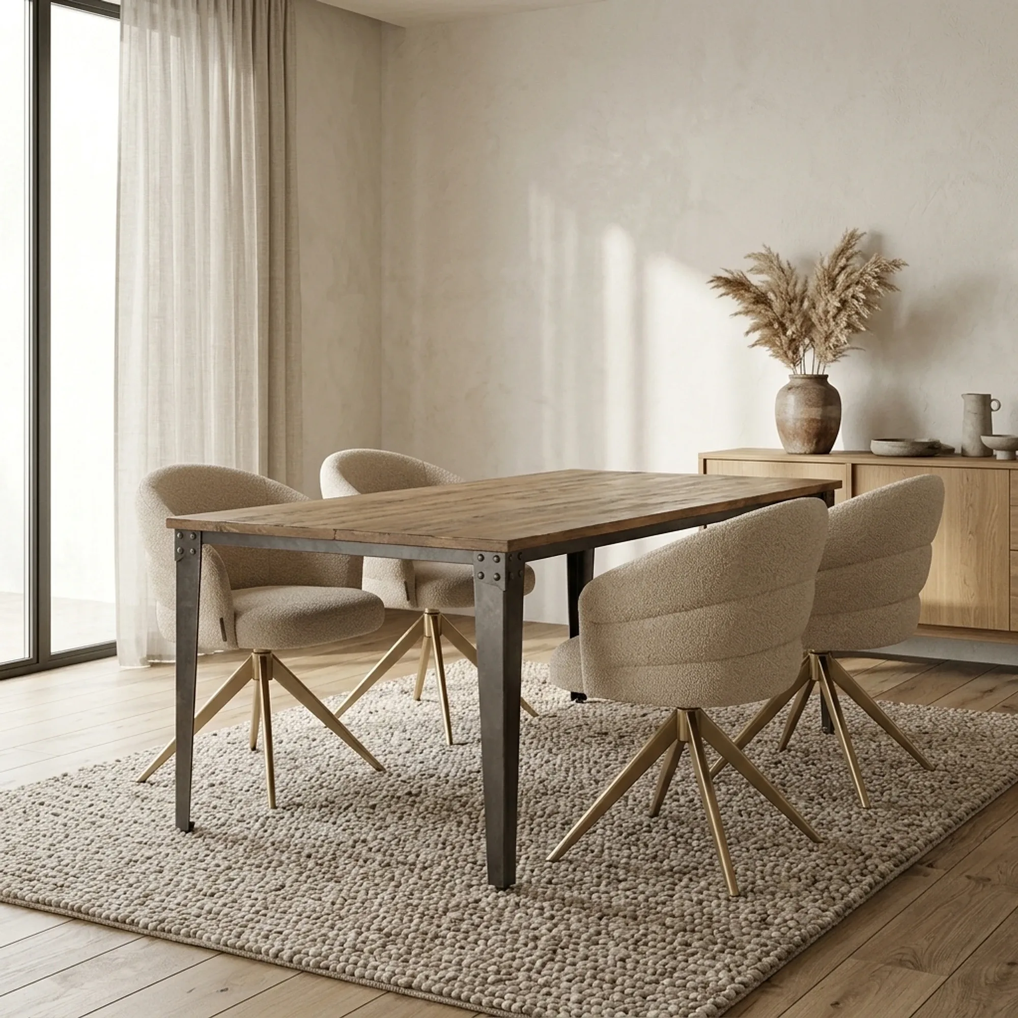 Esstisch Basto braun Rechteck (Mangoholz) - Tower Living