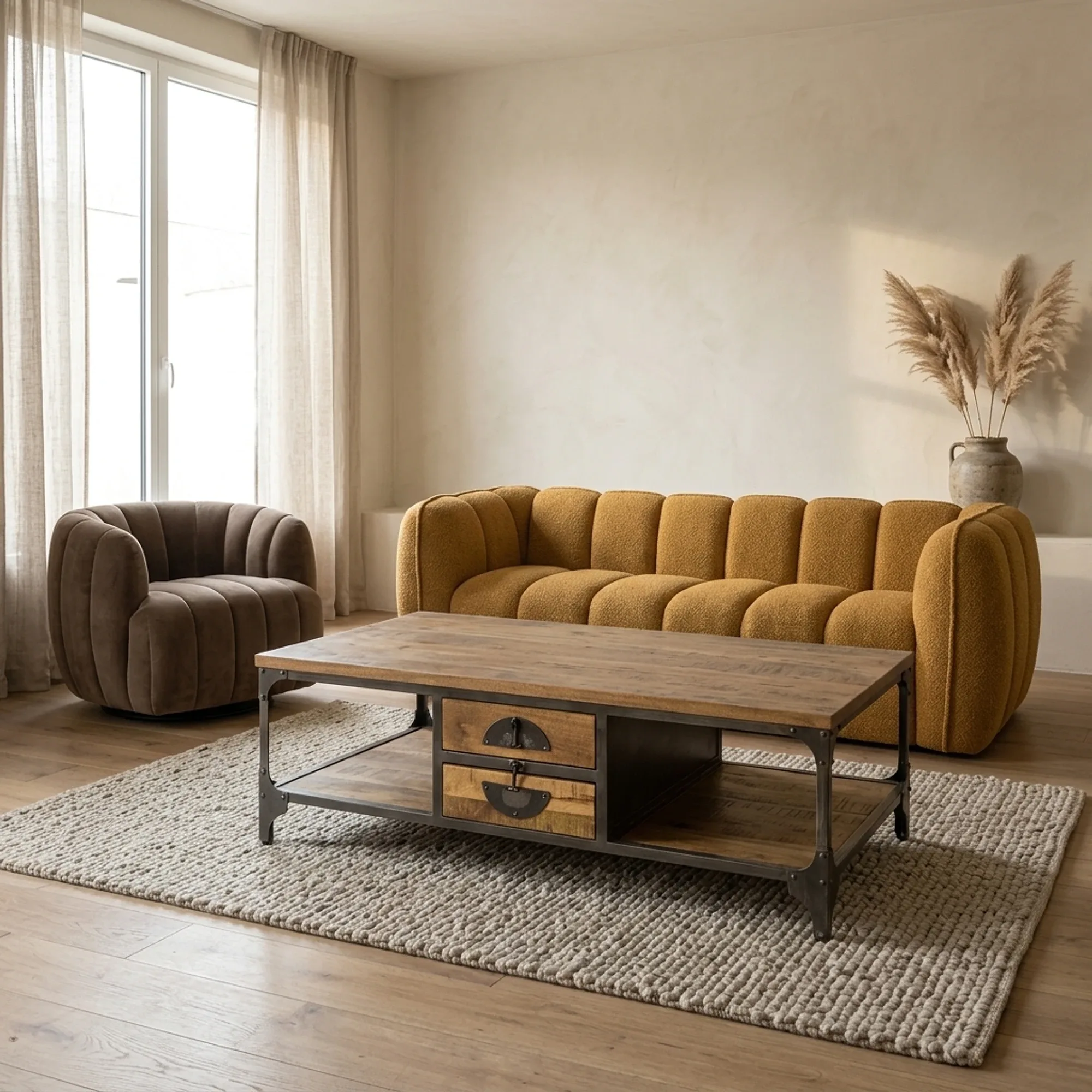 Couchtisch Basto braun 135 cm - Tower Living